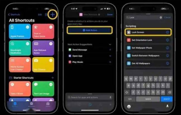吴起苹果14锁屏维修店分享iPhone14升级iOS16.4后如何创建锁屏快捷方式 